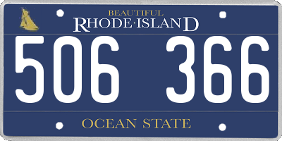 RI license plate 506366