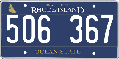 RI license plate 506367