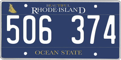 RI license plate 506374