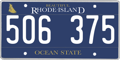 RI license plate 506375