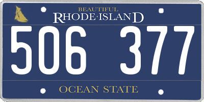 RI license plate 506377