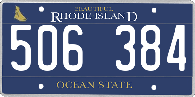 RI license plate 506384