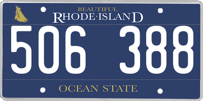 RI license plate 506388