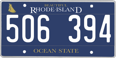 RI license plate 506394