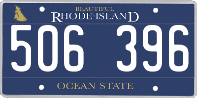 RI license plate 506396