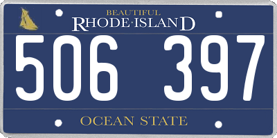 RI license plate 506397