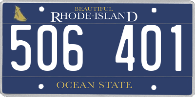 RI license plate 506401