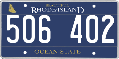RI license plate 506402
