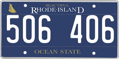 RI license plate 506406