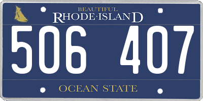 RI license plate 506407
