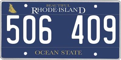 RI license plate 506409