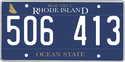 RI license plate 506413