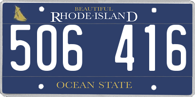 RI license plate 506416