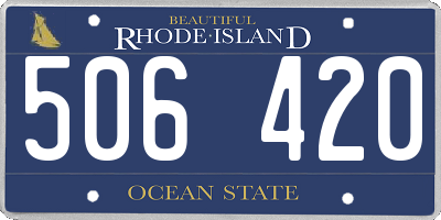 RI license plate 506420