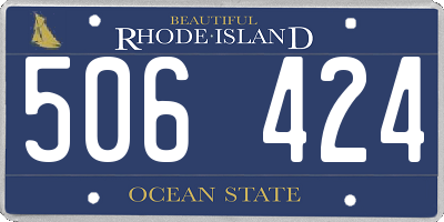RI license plate 506424