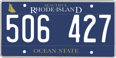 RI license plate 506427