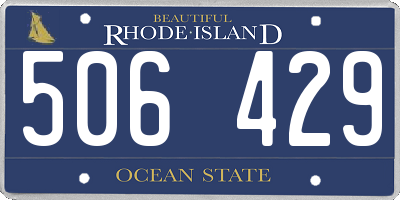 RI license plate 506429