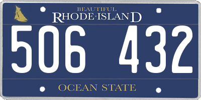 RI license plate 506432