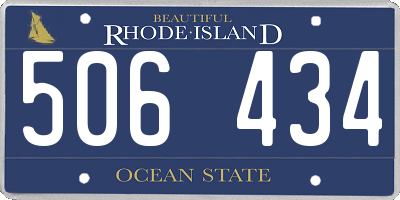 RI license plate 506434