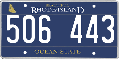 RI license plate 506443