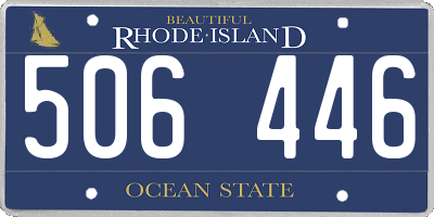RI license plate 506446