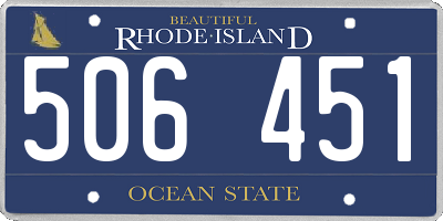 RI license plate 506451
