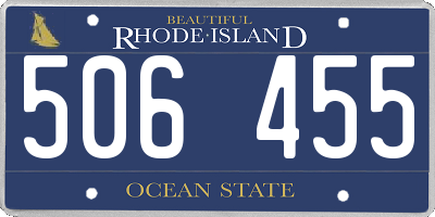 RI license plate 506455