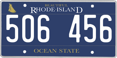 RI license plate 506456