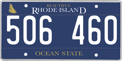 RI license plate 506460