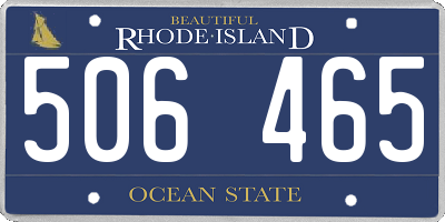 RI license plate 506465