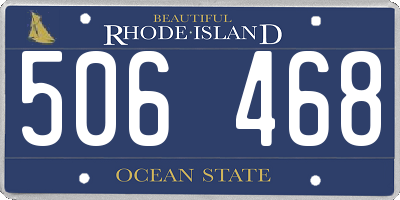 RI license plate 506468