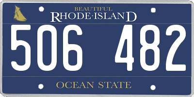 RI license plate 506482