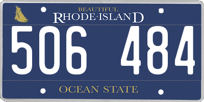 RI license plate 506484