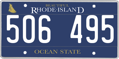 RI license plate 506495