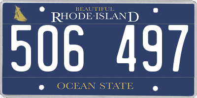 RI license plate 506497