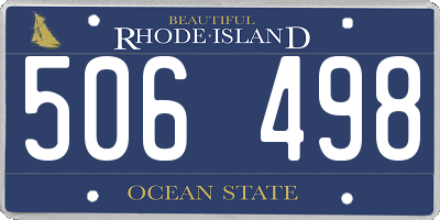 RI license plate 506498
