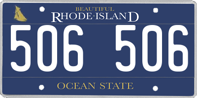 RI license plate 506506