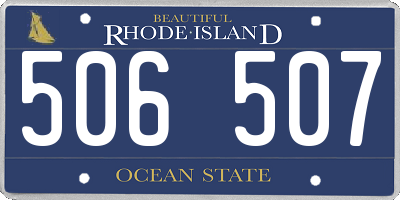 RI license plate 506507