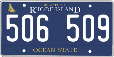 RI license plate 506509