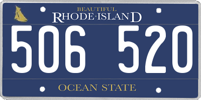 RI license plate 506520