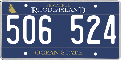 RI license plate 506524