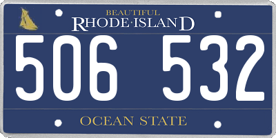 RI license plate 506532