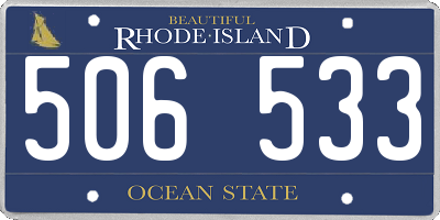 RI license plate 506533