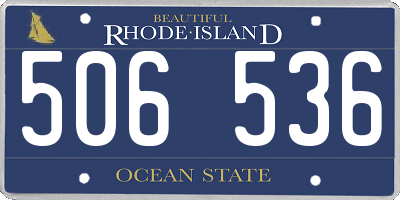 RI license plate 506536