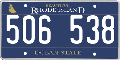 RI license plate 506538