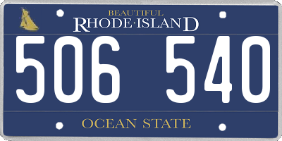 RI license plate 506540