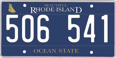RI license plate 506541