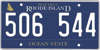 RI license plate 506544