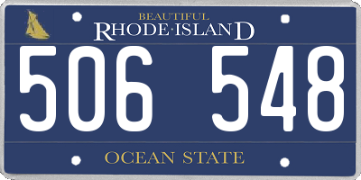 RI license plate 506548