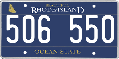 RI license plate 506550